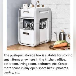 Leirsdam Double Layer Sliding Shelf, Large Capacity Shelf Under Sink Organizer